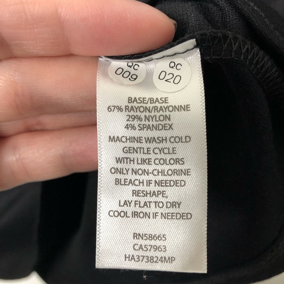 Halogen Black Flutter Short Sleeve Ruffle Detail Top Small Petite Size 4 6 - Picture 10 of 10